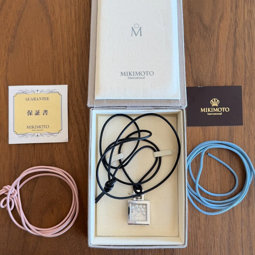 MIKIMOTO PEARLPENDANT NECKLACE WATCH - Picture 8 of 9